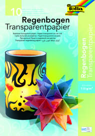 Regenbogen-Transparentpapier Mappe A4 mit 10 Blatt
